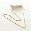 PRADA Chain Shoulder Mini Bag Safiano leather White Gold Auth 190429M-8