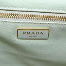 PRADA Hand Bag Rattan 2way Green Gold Auth 190430SAM-23