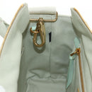 PRADA Hand Bag Rattan 2way Green Gold Auth 190430SAM-26