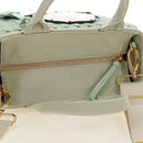 PRADA Hand Bag Rattan 2way Green Gold Auth 190430SAM-6