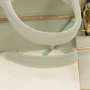 PRADA Hand Bag Rattan 2way Green Gold Auth 190430SAM-7
