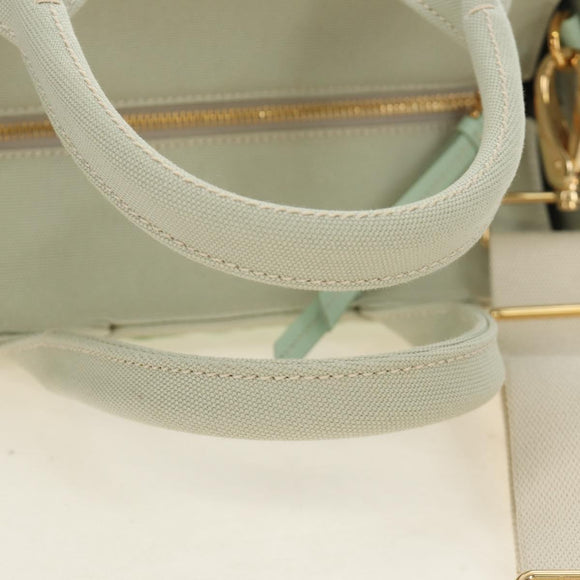PRADA Hand Bag Rattan 2way Green Gold Auth 190430SAM