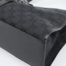GUCCI GG Canvas Jackie Hand Bag Black Silver 002 1067 Auth 190433A-9
