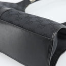 GUCCI GG Canvas Jackie Hand Bag Black Silver 002 1067 Auth 190433A-15