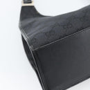 GUCCI GG Canvas Jackie Hand Bag Black Silver 002 1067 Auth 190433A-16