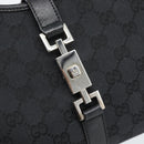 GUCCI GG Canvas Jackie Hand Bag Black Silver 002 1067 Auth 190433A-10