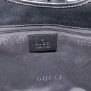 GUCCI GG Canvas Jackie Hand Bag Black Silver 002 1067 Auth 190433A-17