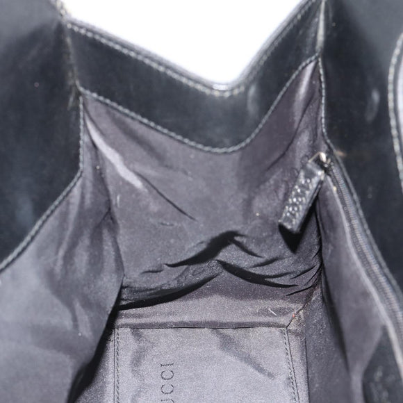 GUCCI GG Canvas Jackie Hand Bag Black Silver 002 1067 Auth 190433A