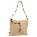 GUCCI Jackie Shoulder Bag Leather Beige Silver 001 3734 Auth 190435V-1