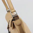 GUCCI Jackie Shoulder Bag Leather Beige Silver 001 3734 Auth 190435V-9