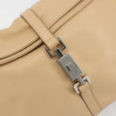 GUCCI Jackie Shoulder Bag Leather Beige Silver 001 3734 Auth 190435V-18