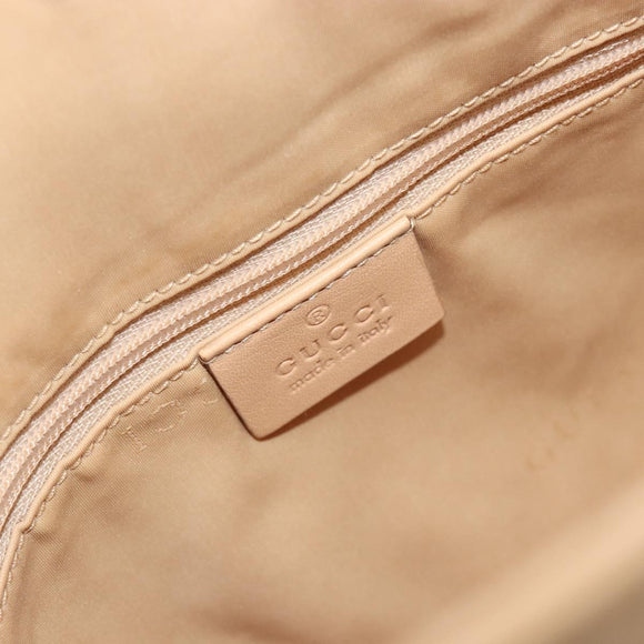 GUCCI Jackie Shoulder Bag Leather Beige Silver 001 3734 Auth 190435V