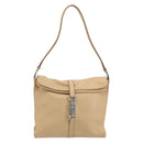 GUCCI Jackie Shoulder Bag Leather Beige Silver 001 3734 Auth 190435V-13