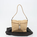 GUCCI Jackie Shoulder Bag Leather Beige Silver 001 3734 Auth 190435V-12