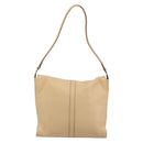 GUCCI Jackie Shoulder Bag Leather Beige Silver 001 3734 Auth 190435V-2