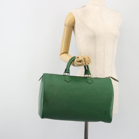 LOUIS VUITTON Epi Speedy 35 Hand Bag Borneo Green M42994 LV Auth 190444SAV