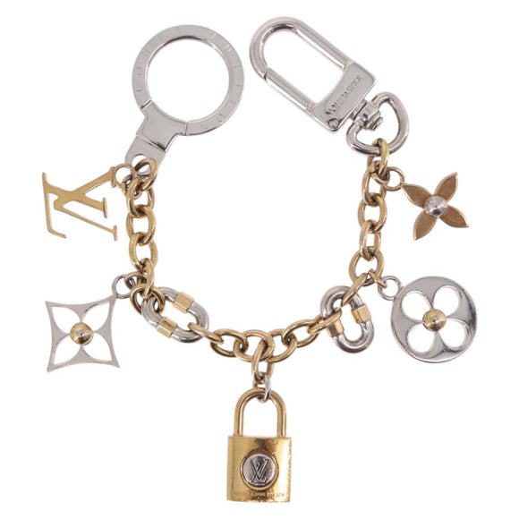 LOUIS VUITTON Chain LV Padlock Bag Charm metal Gold Tone M00538 LV Auth 190446M