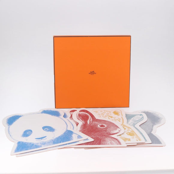 HERMES Pass Pass Place Mat Paper 10 Sheets Set Multicolor Auth 190447