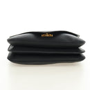 BOTTEGA VENETA Chain Shoulder Bag Leather 2way Black Gold Auth 190448V-5