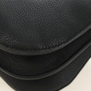 BOTTEGA VENETA Chain Shoulder Bag Leather 2way Black Gold Auth 190448V-18