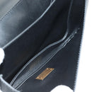 BOTTEGA VENETA Chain Shoulder Bag Leather 2way Black Gold Auth 190448V-20