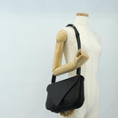 BOTTEGA VENETA Chain Shoulder Bag Leather 2way Black Gold Auth 190448V-25