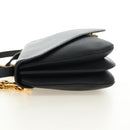 BOTTEGA VENETA Chain Shoulder Bag Leather 2way Black Gold Auth 190448V-3
