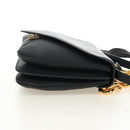 BOTTEGA VENETA Chain Shoulder Bag Leather 2way Black Gold Auth 190448V-4