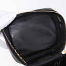 CHANEL Vanity Hand Bag Caviar Skin Black Gold CC Auth 190449V-20