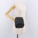 CHANEL Vanity Hand Bag Caviar Skin Black Gold CC Auth 190449V-23