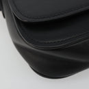 Miu Miu Shoulder Bag Leather Black Gold Auth 190450M-12
