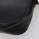 Miu Miu Shoulder Bag Leather Black Gold Auth 190450M-13
