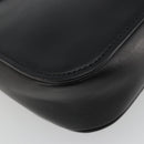 Miu Miu Shoulder Bag Leather Black Gold Auth 190450M-14
