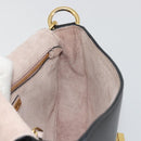 Miu Miu Shoulder Bag Leather Black Gold Auth 190450M-19