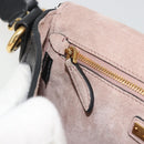 Miu Miu Shoulder Bag Leather Black Gold Auth 190450M-21