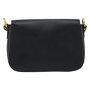 Miu Miu Shoulder Bag Leather Black Gold Auth 190450M-3