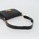 Miu Miu Shoulder Bag Leather Black Gold Auth 190450M-7