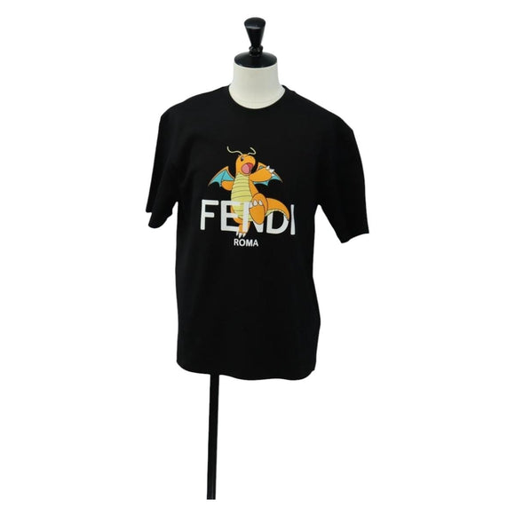 FENDI FENDI x FRGMT x POKÉMON Dragonite T-Shirt Cotton S Black Auth 190452SM