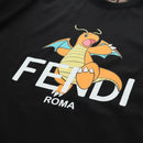FENDI FENDI x FRGMT x POKÉMON Dragonite T-Shirt Cotton S Black Auth 190452SM-5