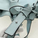 LOEWE Hammock Hand Bag Leather 2way Light Blue Silver Auth 190453A-10
