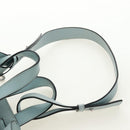 LOEWE Hammock Hand Bag Leather 2way Light Blue Silver Auth 190453A-15