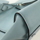 LOEWE Hammock Hand Bag Leather 2way Light Blue Silver Auth 190453A-16