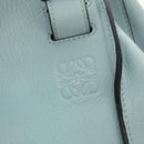 LOEWE Hammock Hand Bag Leather 2way Light Blue Silver Auth 190453A-20