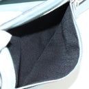 LOEWE Hammock Hand Bag Leather 2way Light Blue Silver Auth 190453A-24