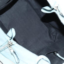 LOEWE Hammock Hand Bag Leather 2way Light Blue Silver Auth 190453A-11