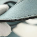 LOEWE Hammock Hand Bag Leather 2way Light Blue Silver Auth 190453A-8