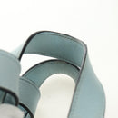LOEWE Hammock Hand Bag Leather 2way Light Blue Silver Auth 190453A-14