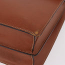 LOEWE Briefcase Leather Brown Gold Auth 190454-15