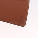 LOEWE Briefcase Leather Brown Gold Auth 190454-10