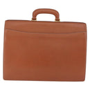 LOEWE Briefcase Leather Brown Gold Auth 190454-2